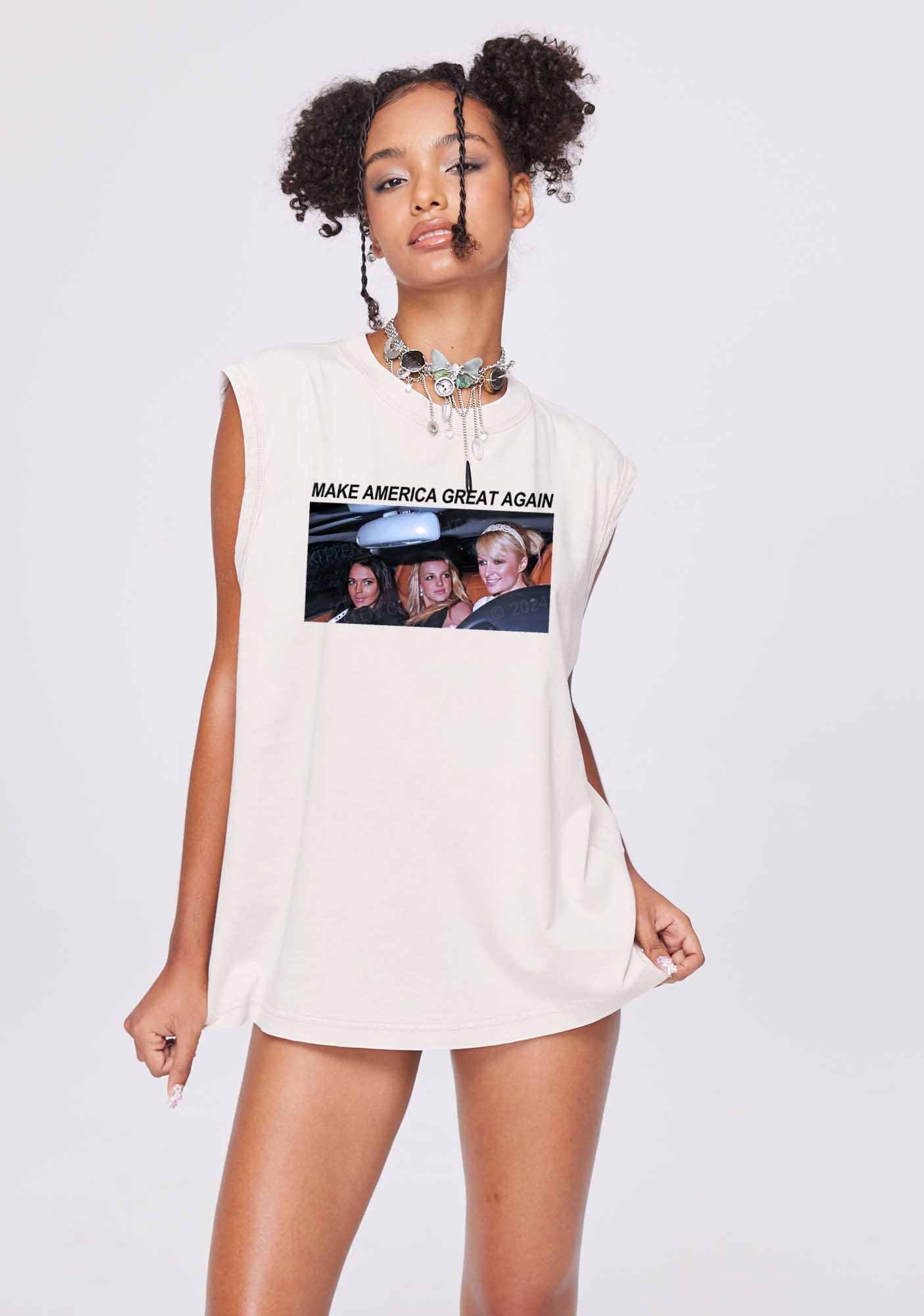 Make America Great Again Y2K Washed Tank Cherrykitten