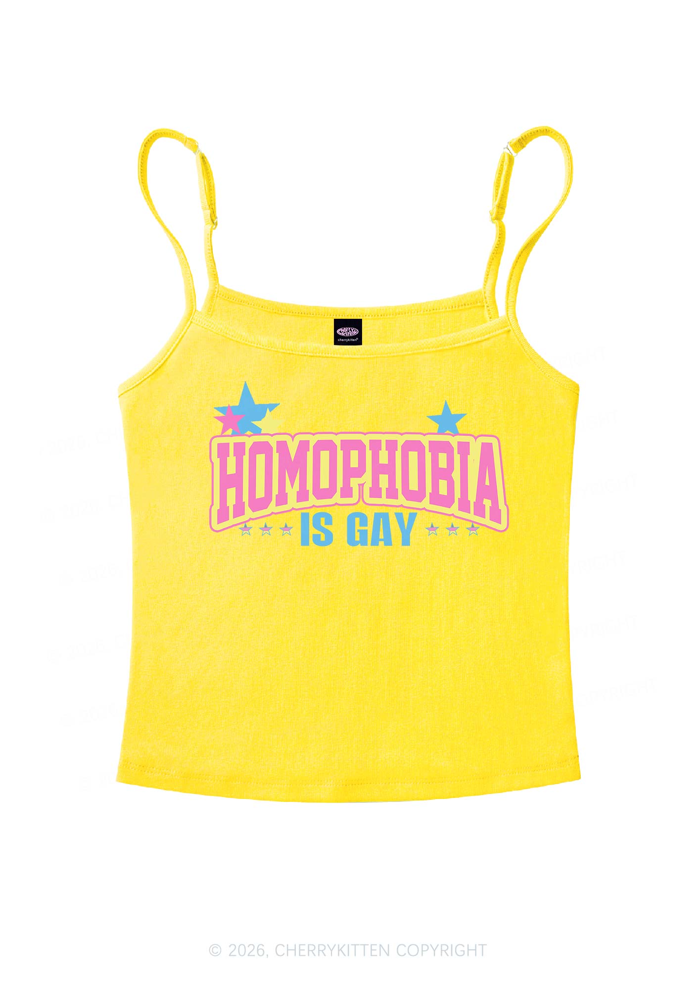 Homophobia Is Gay Pride Y2K Spaghetti Strap Cami Cherrykitten