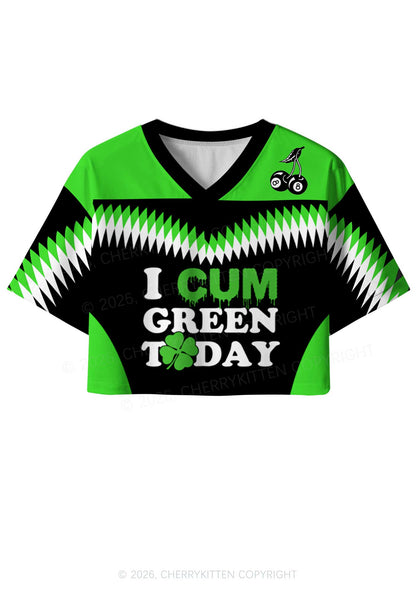 Custom I Cxm Green Today St Patricks Y2K Crop Sport Jersey Shirts Cherrykitten