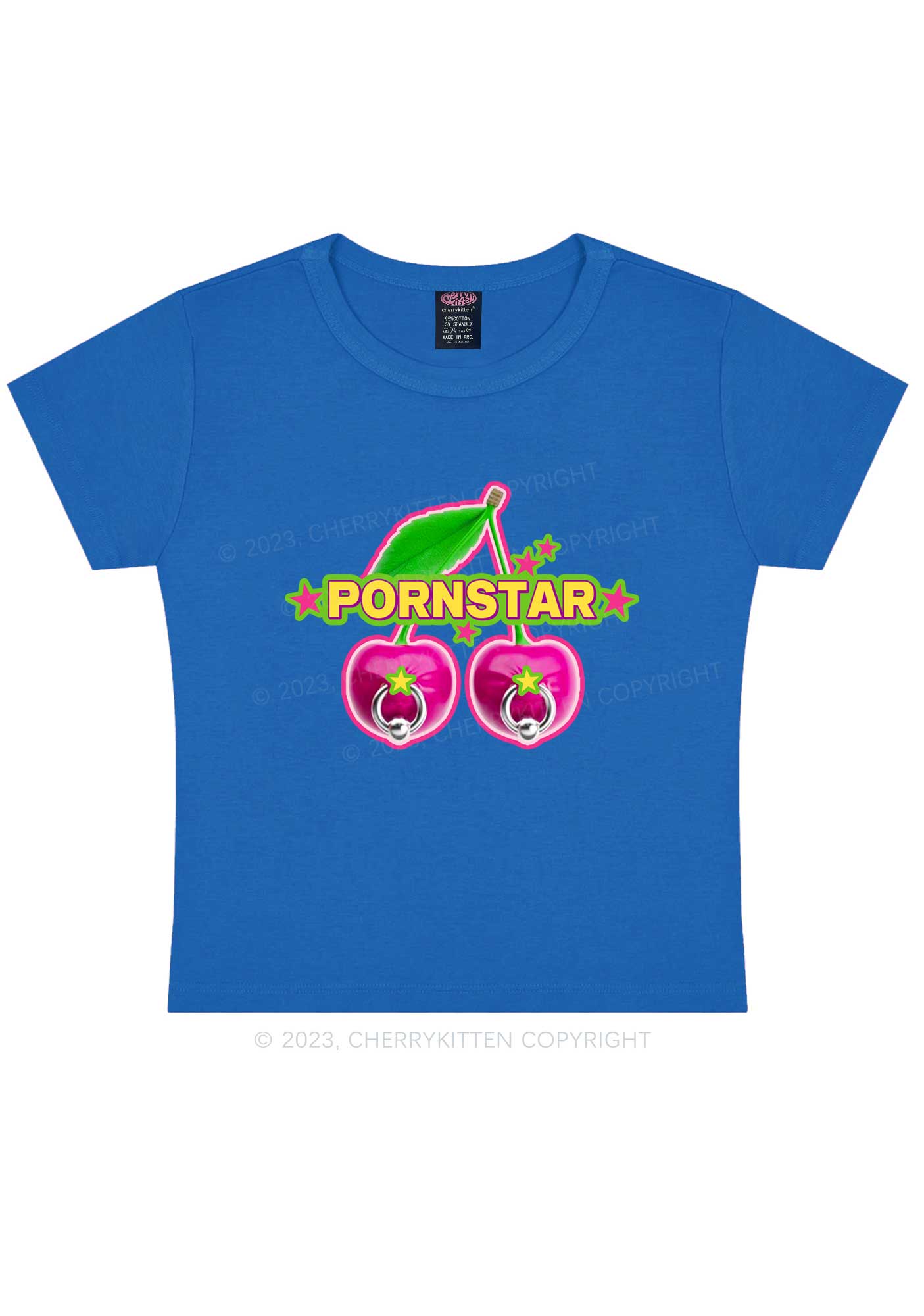 Pxrnstar Cherry Y2K Baby Tee Cherrykitten