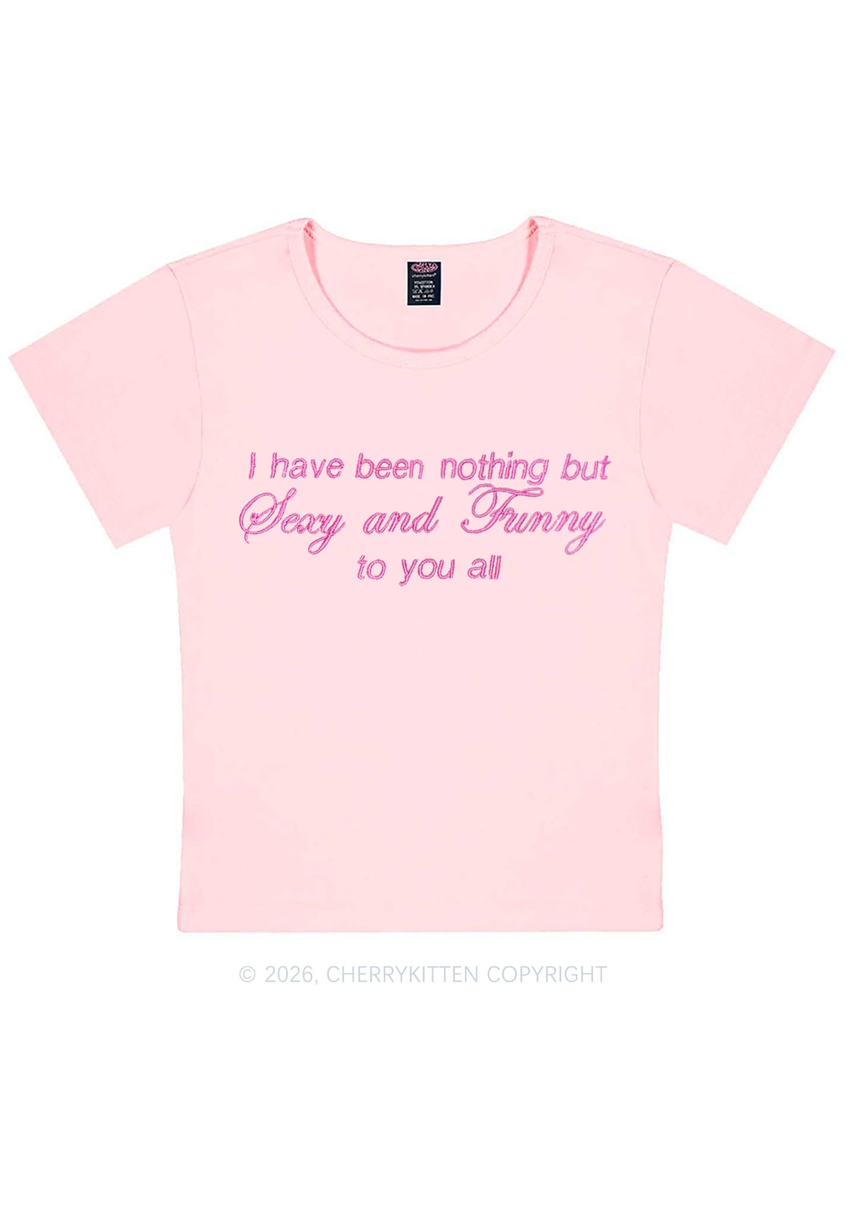 Embroidered I Have Been Nothing Y2K Baby Tee Cherrykitten