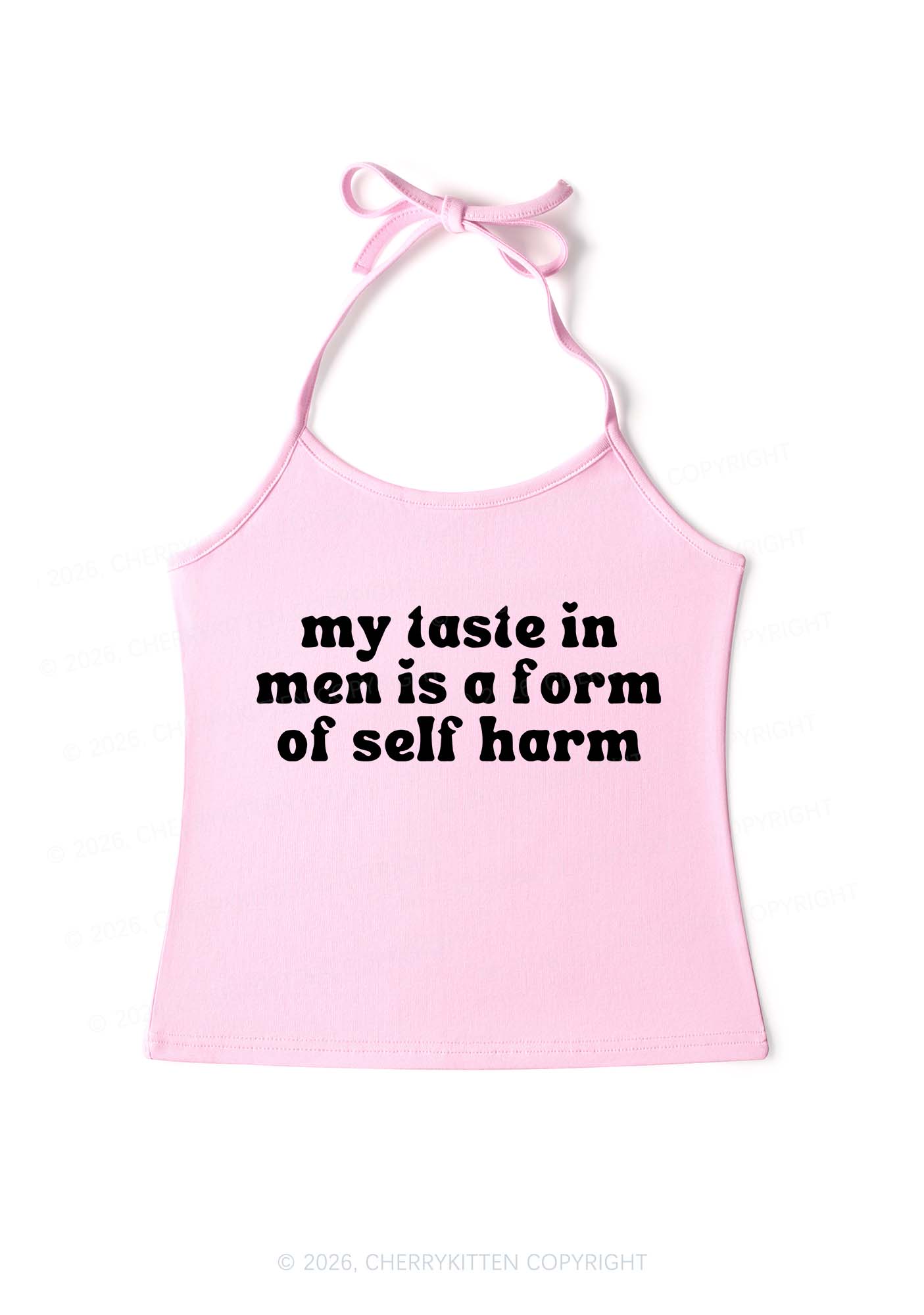 My Taste In Men Y2K Halter Neck Cami Cherrykitten