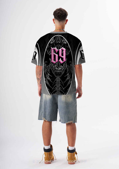 Masc Princess Dark Skull Pride Y2K Sport Jersey Shirts Cherrykitten