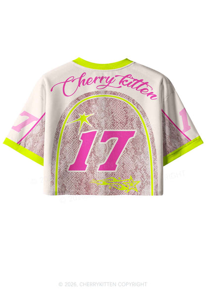 Masc Princess Snakeskin Texture Pride Y2K Crop Sport Jersey Shirts Cherrykitten