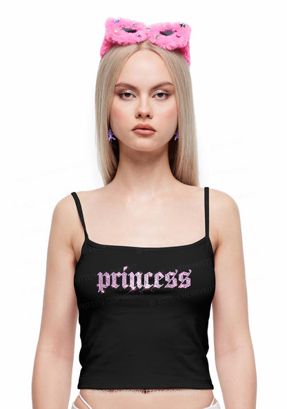 Rhinestone Princess Y2K Spaghetti Strap Cami Cherrykitten