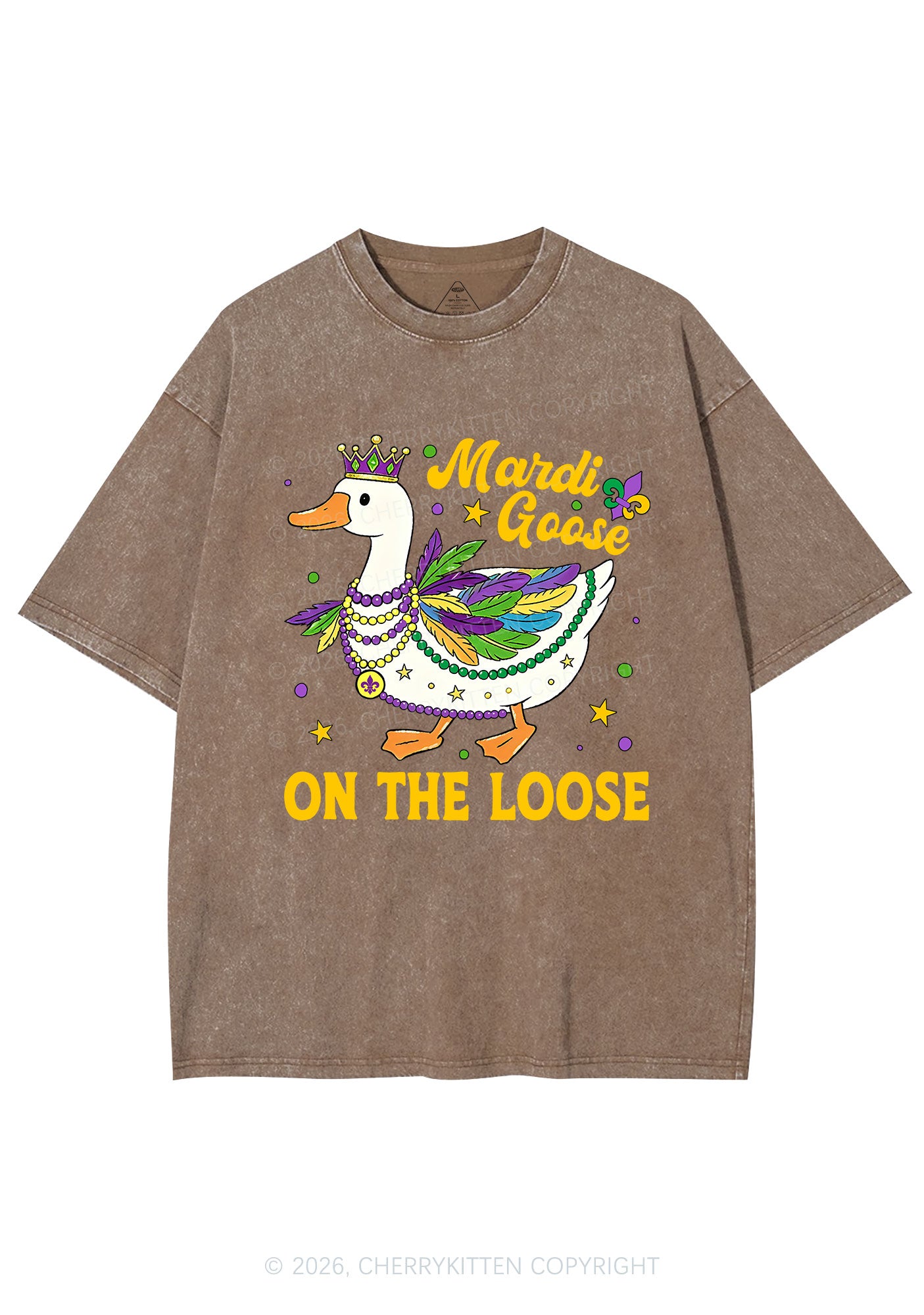 Mardi Goose On The Loose Y2K Shirts Washed Tee Cherrykitten