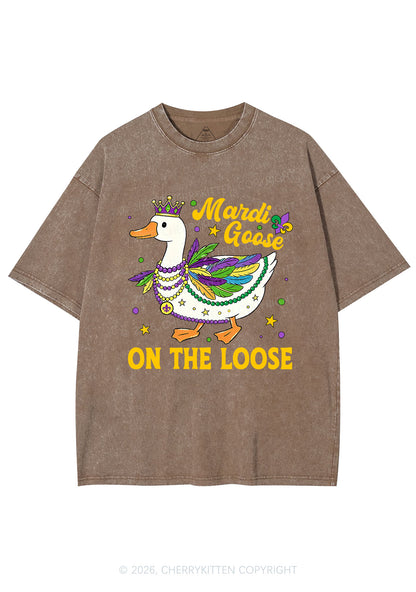 Mardi Goose On The Loose Y2K Shirts Washed Tee Cherrykitten