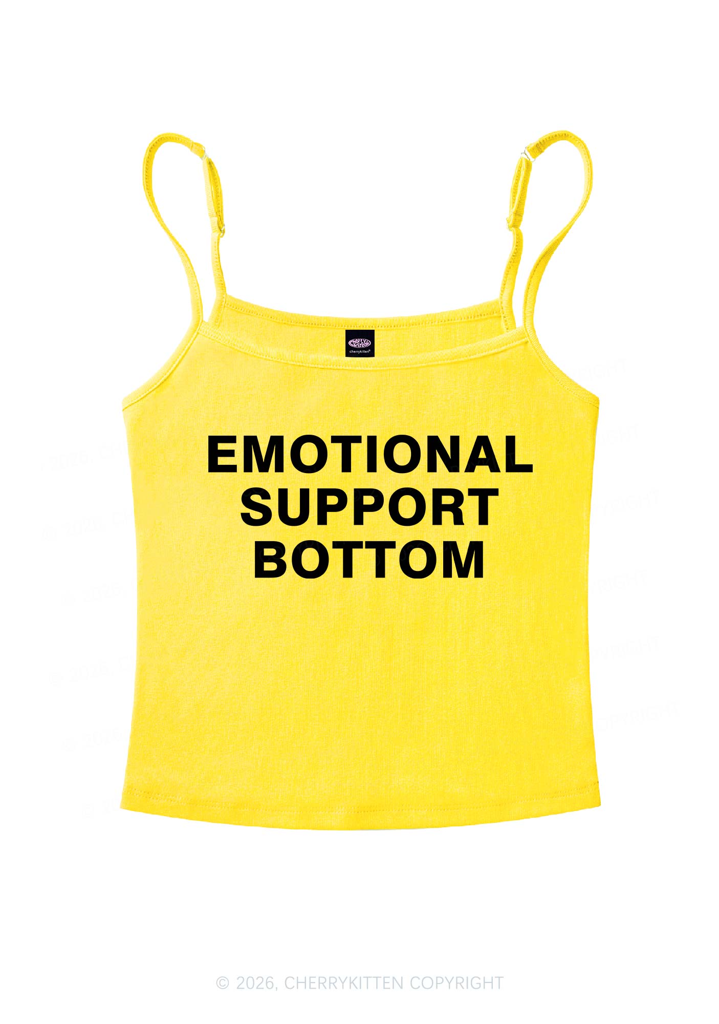 Emotional Support Bottom Pride Y2K Spaghetti Strap Cami Cherrykitten