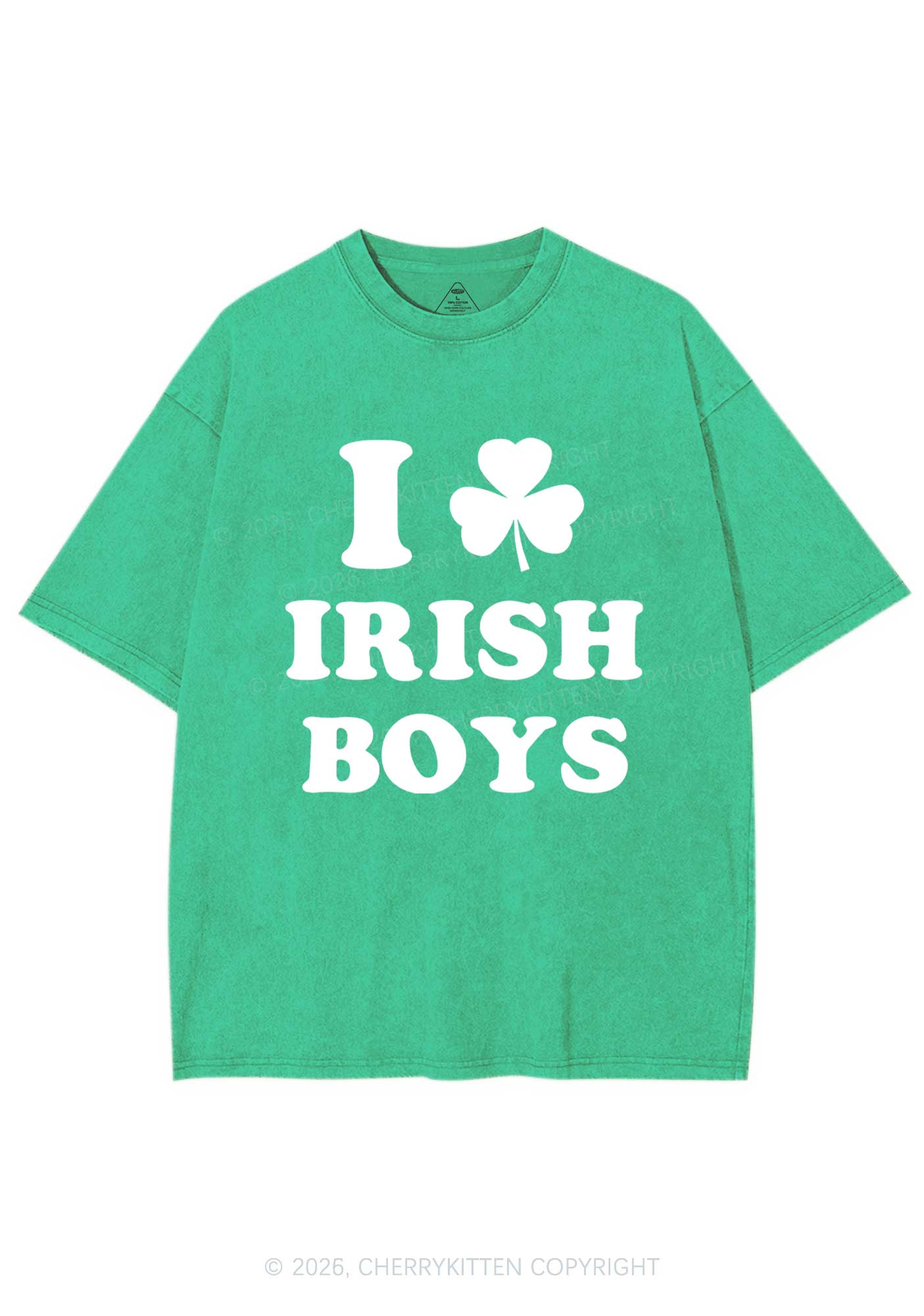 Irish Boys St Patricks Y2K Washed Tee Cherrykitten