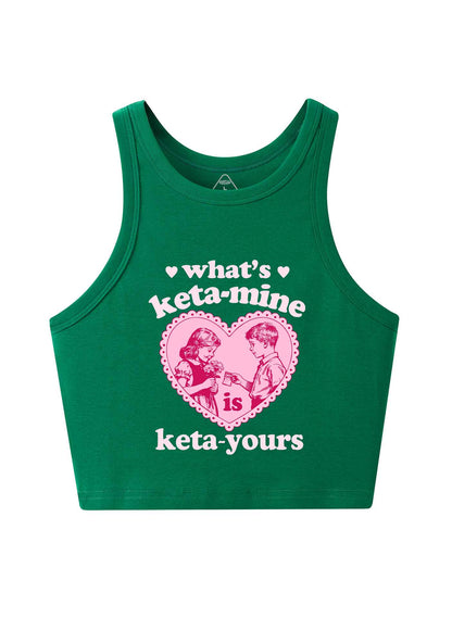 Whats Kxxamine Y2K Crop Tank Top Cherrykitten