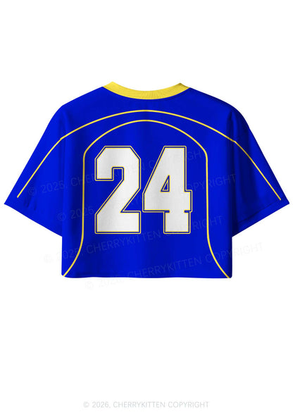 Emotional Support Bottom Pride Y2K Crop Sport Jersey Shirts Cherrykitten