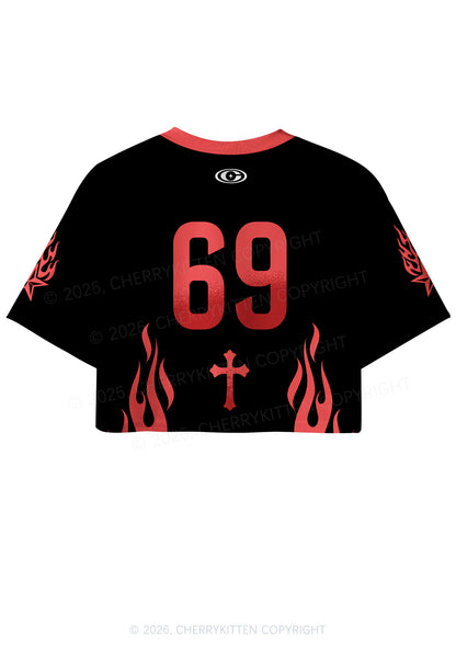 Kissing Girls Is Worth Pride Y2K Crop Sport Jersey Shirts Cherrykitten
