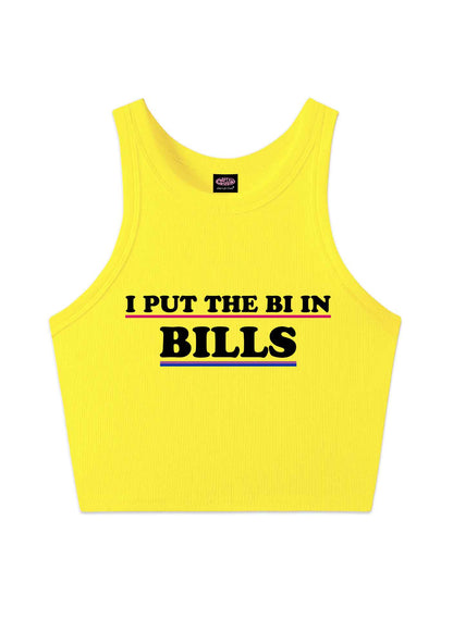 I Put The Bi In Bills Pride Y2K Crop Tank Top Cherrykitten