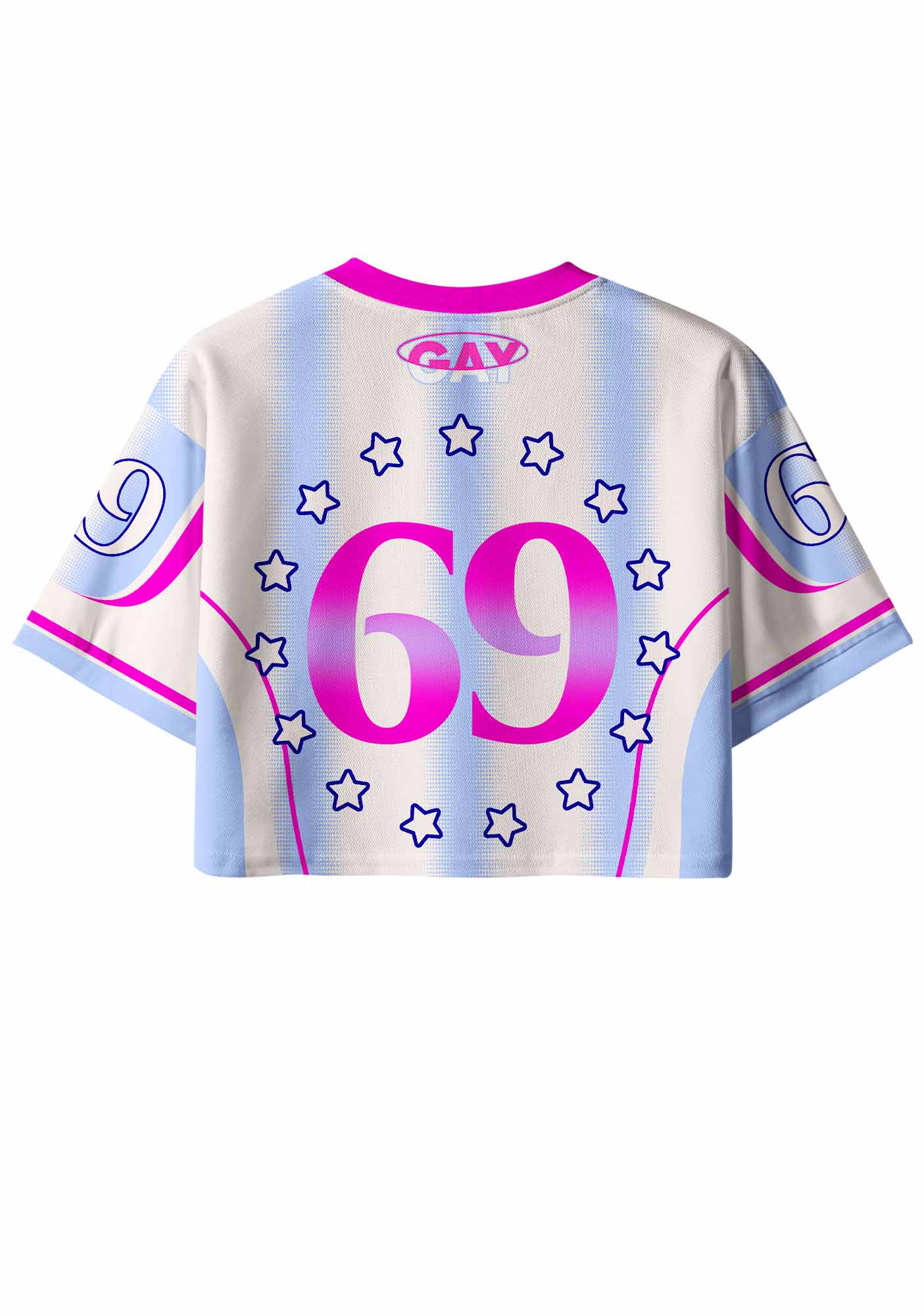 Purple Be Gay Do Crime Pride Y2K Crop Sport Jersey Shirts Cherrykitten