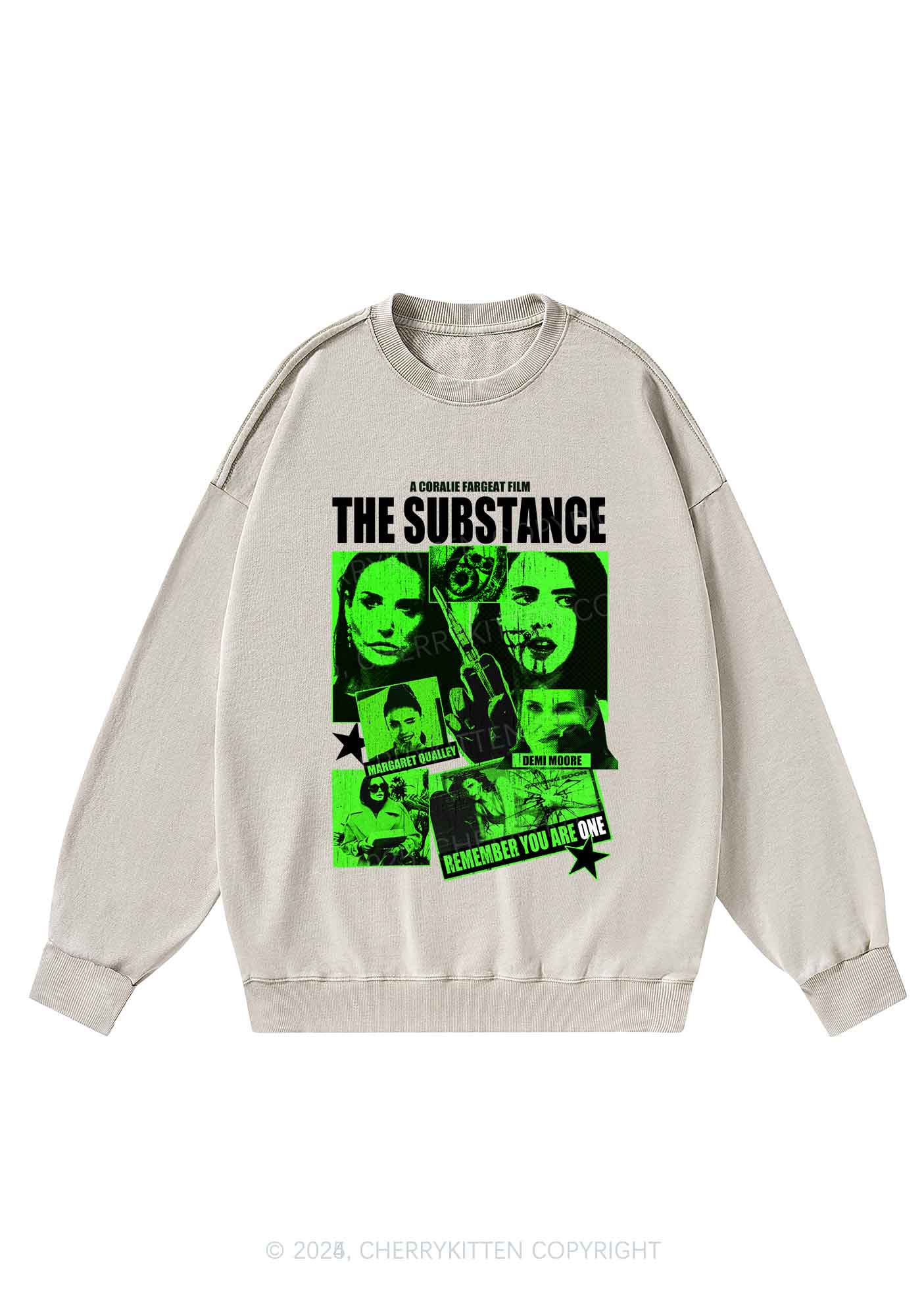 Halloween The Horror Movie Y2K Washed Sweatshirts Cherrykitten