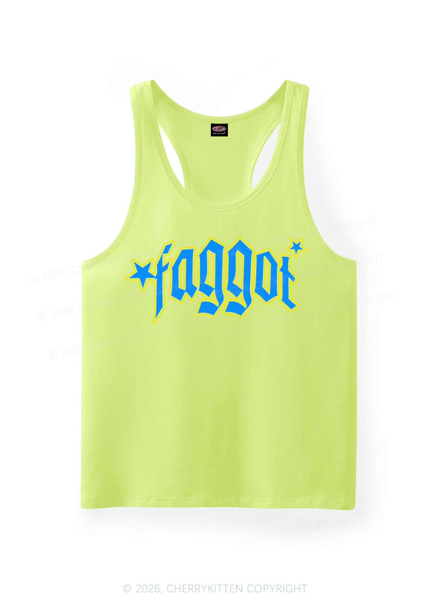 Faggot Stars Pride Y2K Men Racerback Tank Top Cherrykitten