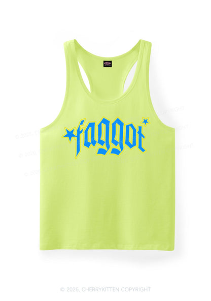 Faggot Stars Pride Y2K Men Racerback Tank Top Cherrykitten