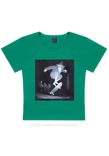 Skating Wizard Y2K Baby Tee Cherrykitten