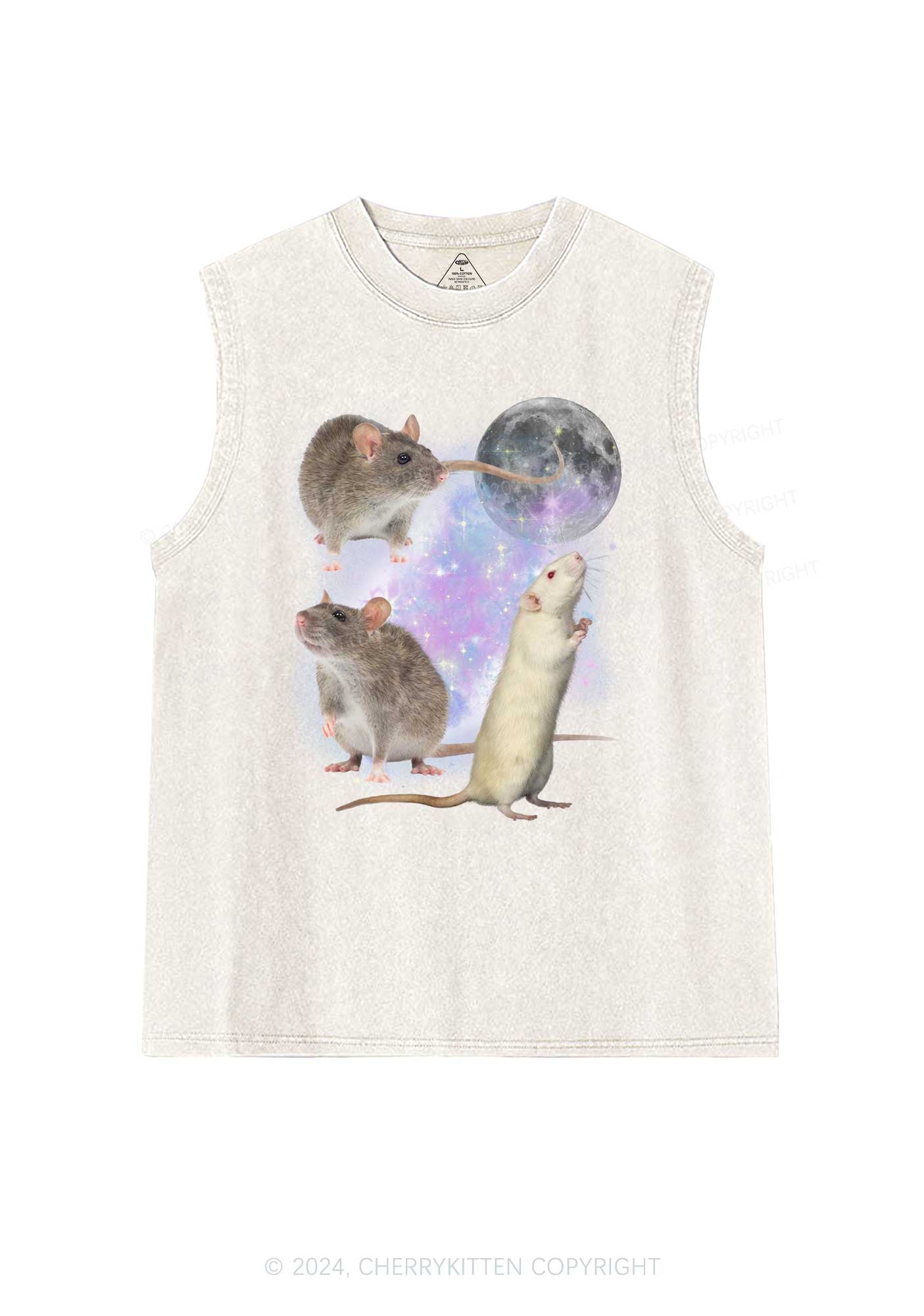 Three Rats Moon Y2K Washed Tank Cherrykitten