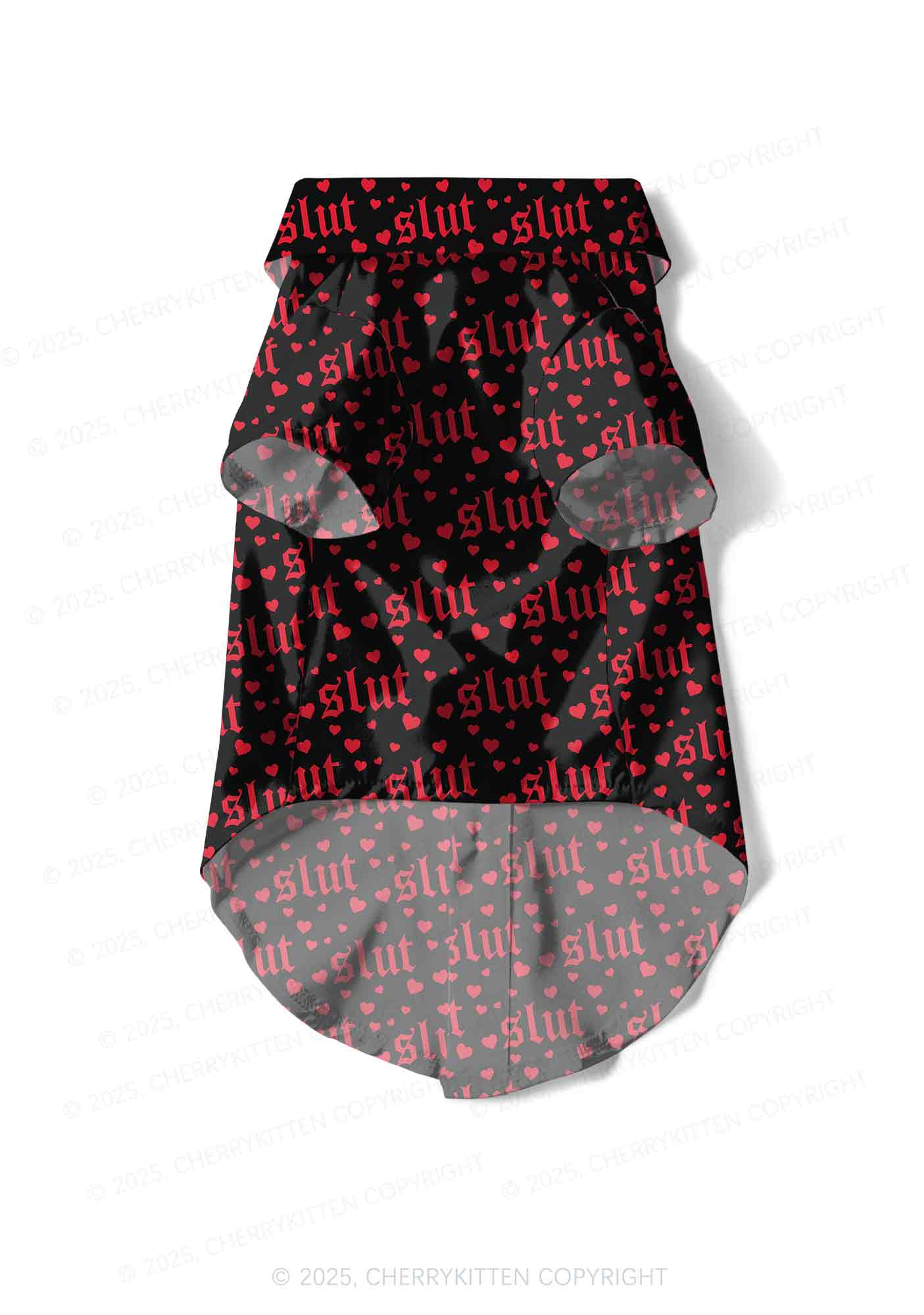 Black Slxt Y2K Pet Shirts Cherrykitten