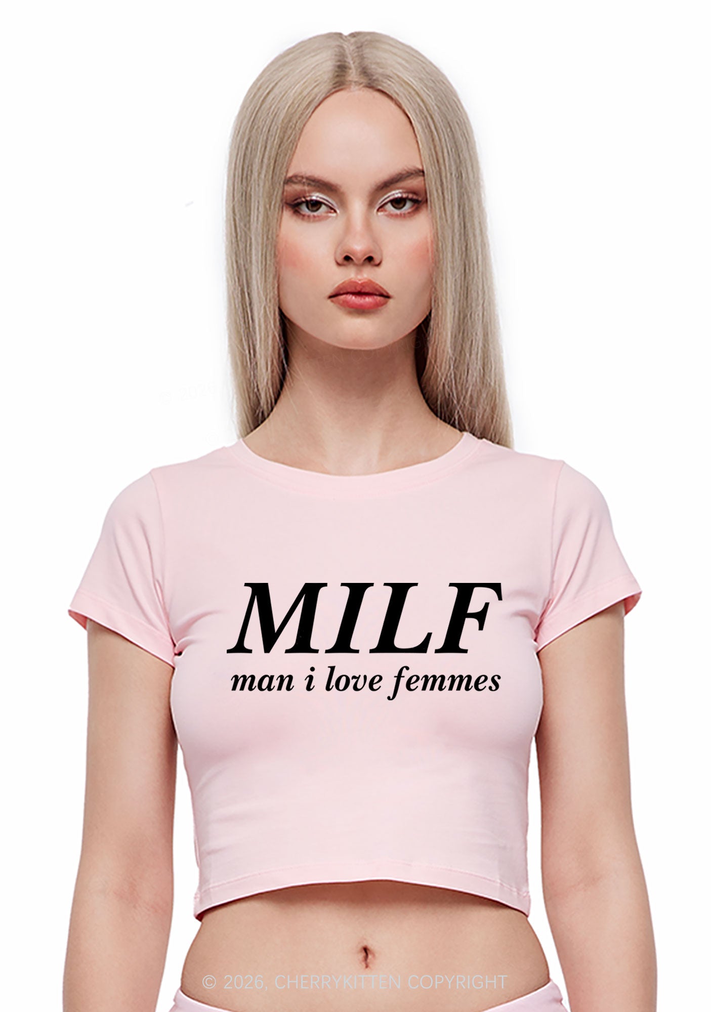Man I Love Femme Pride Y2K Baby Tee Cherrykitten