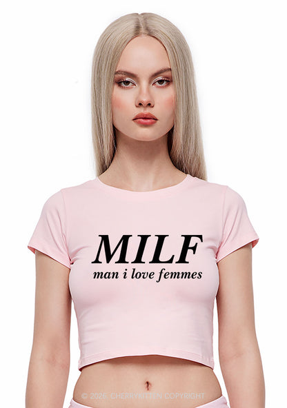 Man I Love Femme Pride Y2K Baby Tee Cherrykitten