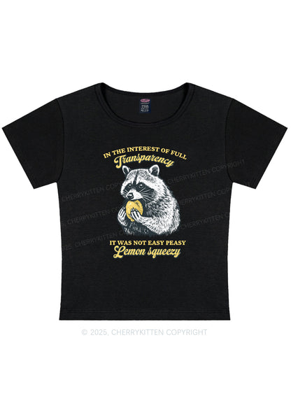 Transparency Lemon Squeezy Y2K Baby Tee Cherrykitten