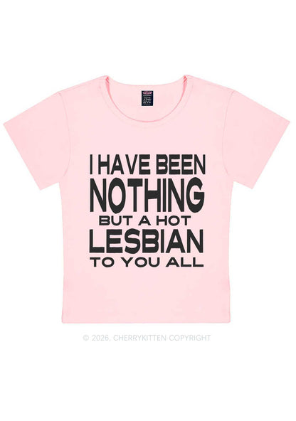 I Have Been A Hot Lesbian Pride Y2K Baby Tee Cherrykitten