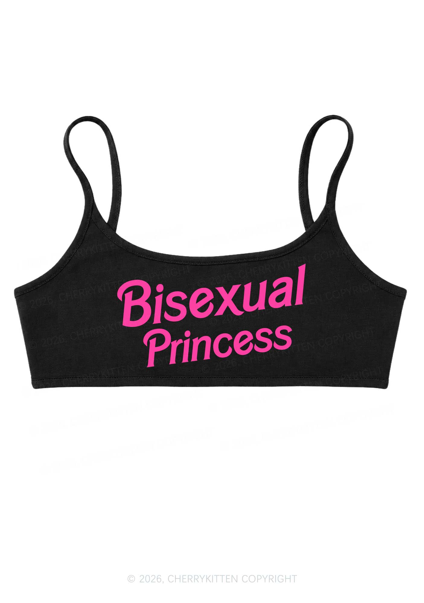 Bisexual Princess Pride Y2K Super Crop Cami Cherrykitten