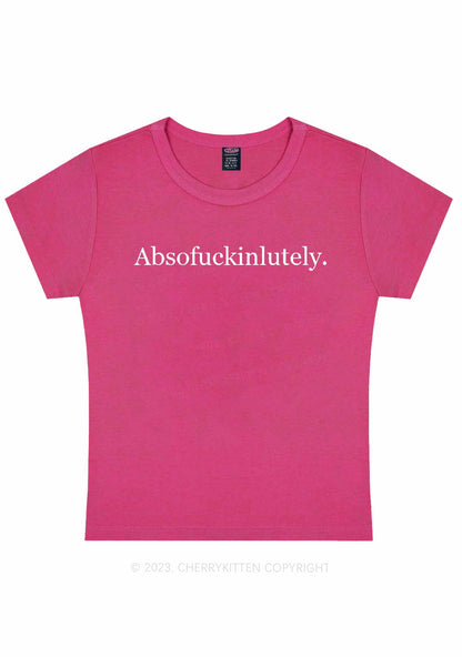 Absofxckinlutely Y2K Baby Tee Cherrykitten