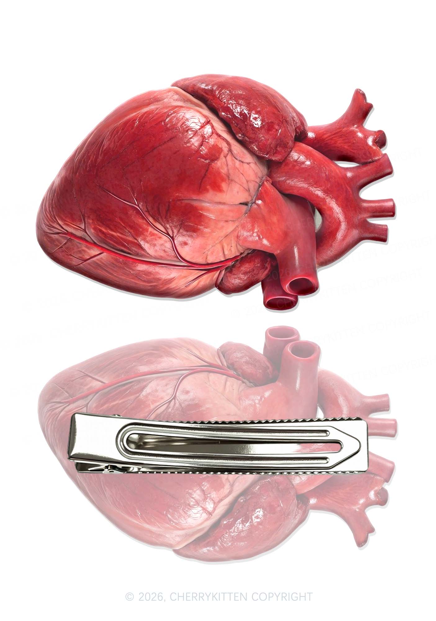 Halloween Blood Heart Y2K Acrylic Duckbill Hair Clips Cherrykitten