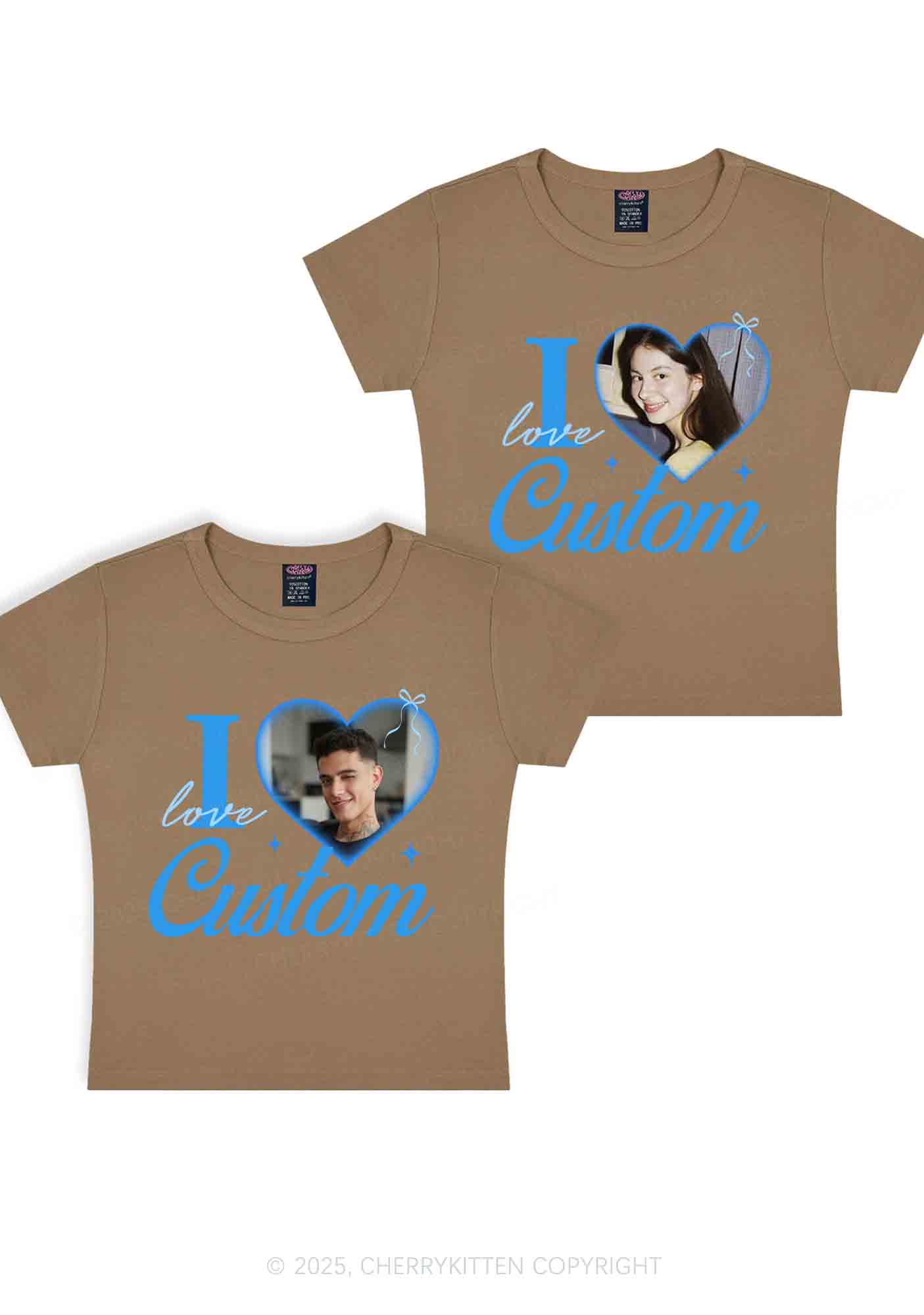 I Love Custom Y2K Valentine's Day Baby Tee Cherrykitten