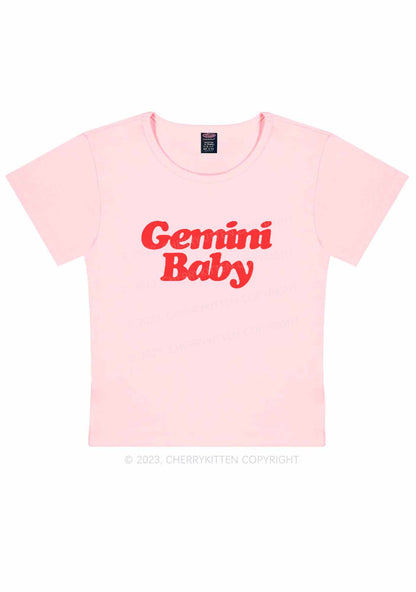 Custom Zodiac Baby Y2K Baby Tee Cherrykitten