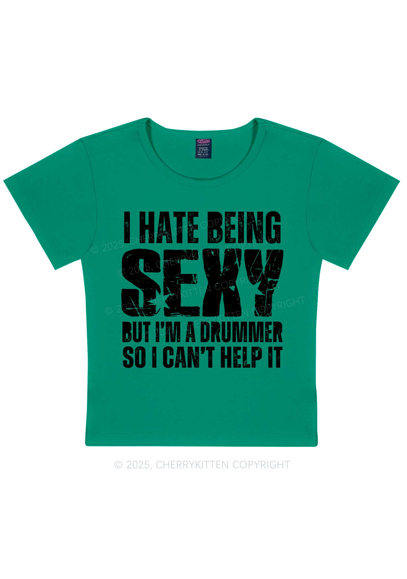 I Hate Being Sexy Y2K Baby Tee Cherrykitten