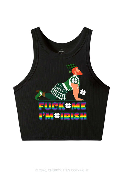 Fxxk Me Im Irish St Patricks Y2K Crop Tank Top Cherrykitten