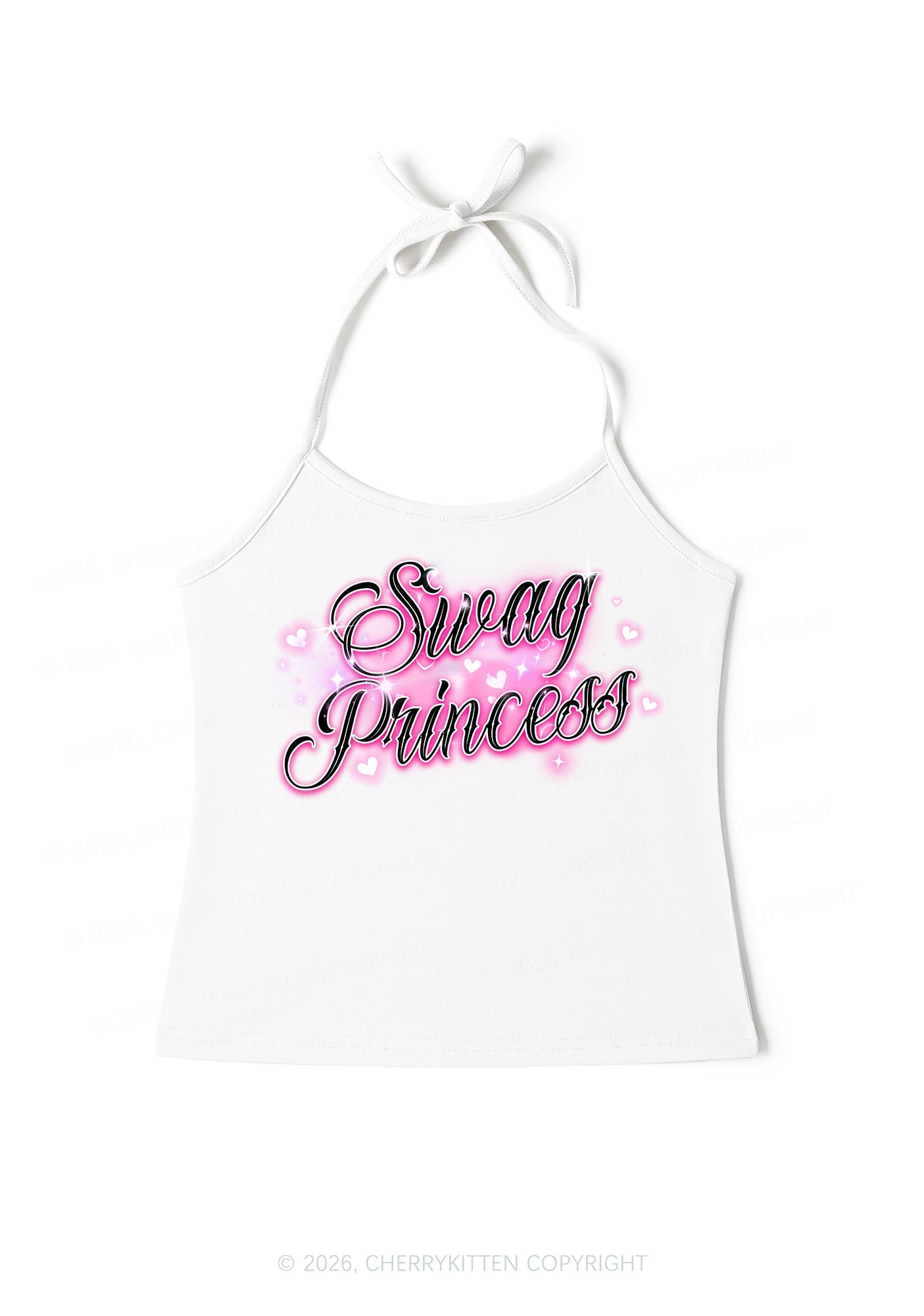 Swag Princess Y2K Halter Neck Cami Cherrykitten