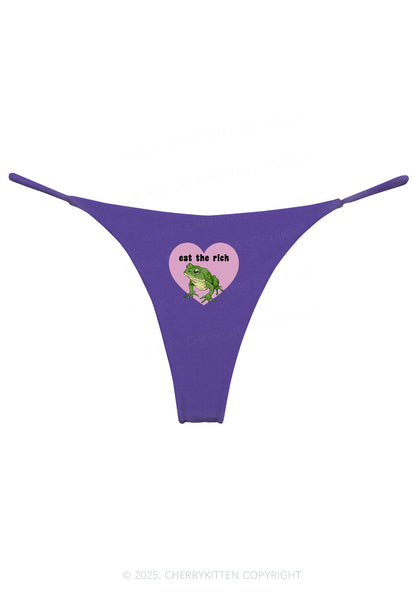 Eat The Rich Frog Y2K Bikini String Thong Cherrykitten