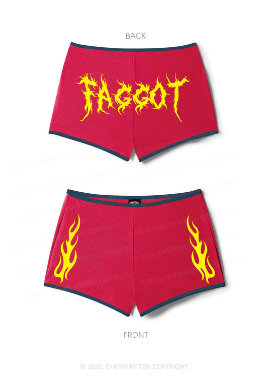 Punk Faggot Pride Y2K Booty Shorts Cherrykitten
