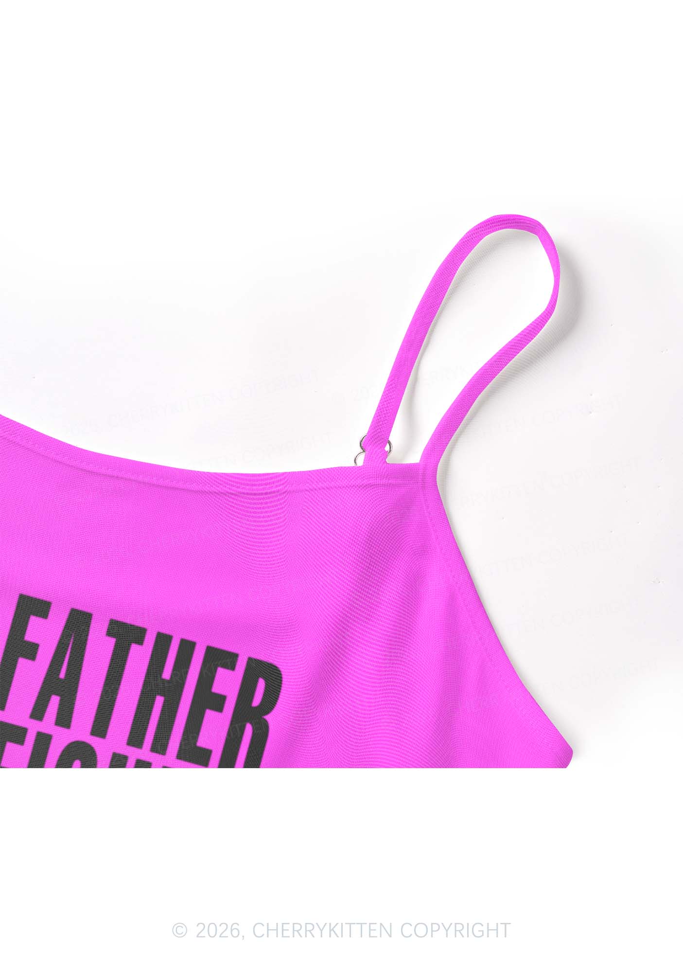 Hot Pink Father Figure Y2K Mesh Cami Tank Cherrykitten