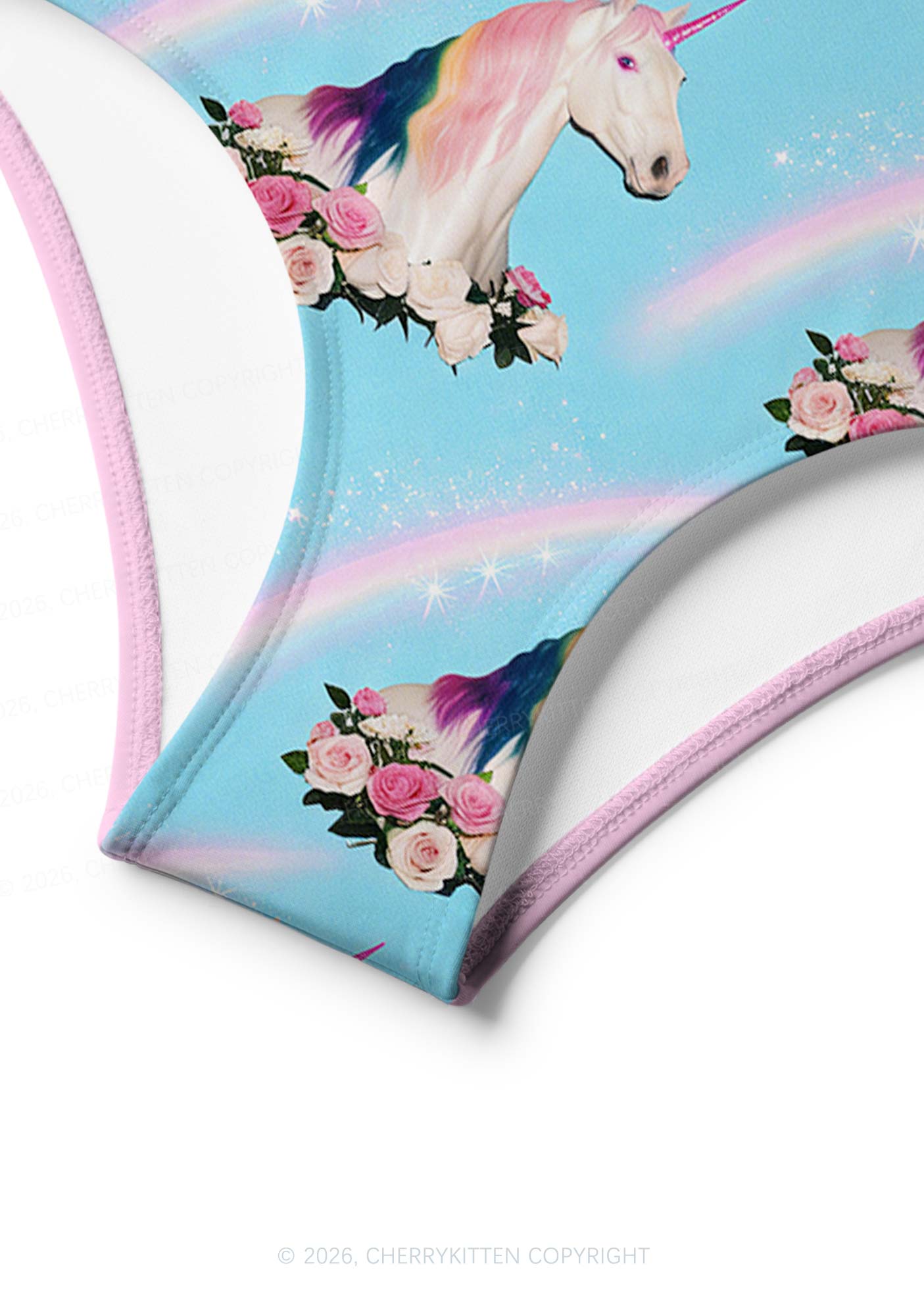 Blue Unicorn Y2K Print Bikini Set Cherrykitten
