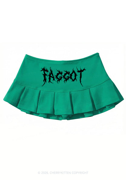 Punk Faggot Pride Y2K Mini Pleated Skirts Cherrykitten