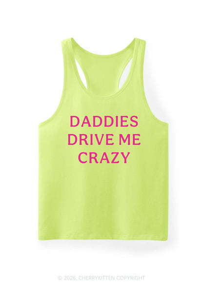 Daddies Drive Me Crazy Y2K Men Racerback Tank Top Cherrykitten