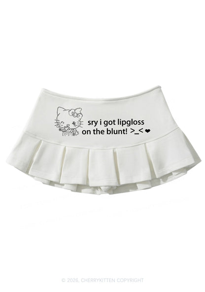 Sorry About Lipgloss Y2K Mini Pleated Skirts Cherrykitten