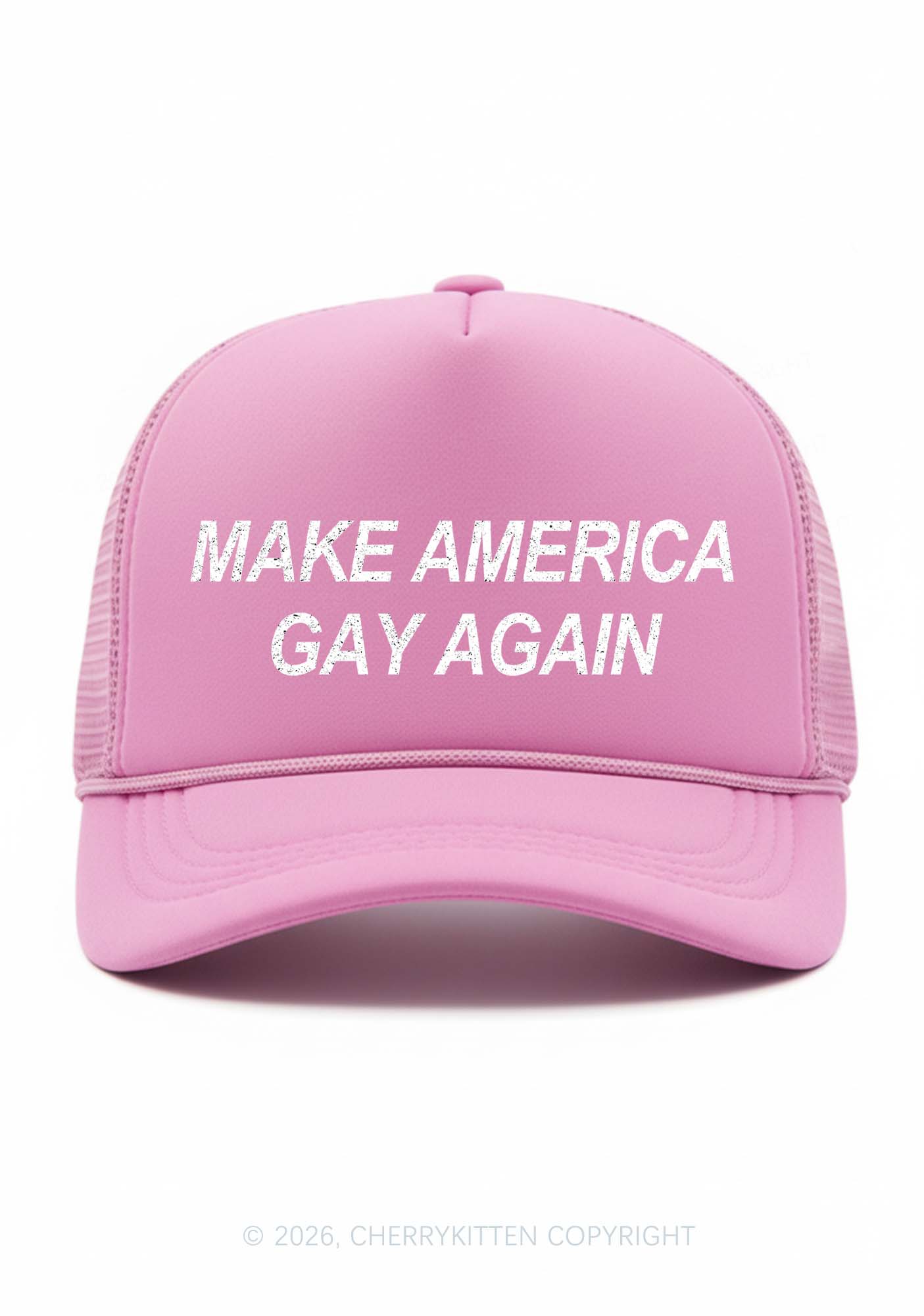 Make America Gay Again Pride Y2K Trucker Hat Cherrykitten