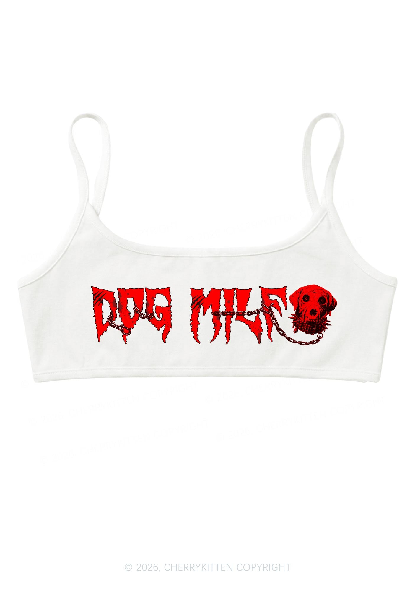 Halloween Bloody Chain Dog Mxxf Y2K Super Crop Cami Cherrykitten