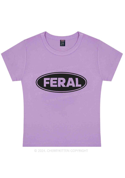 Feral Y2K Baby Tee Cherrykitten