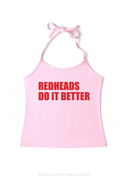 Redheads Do It Better Y2K Halter Neck Cami Cherrykitten