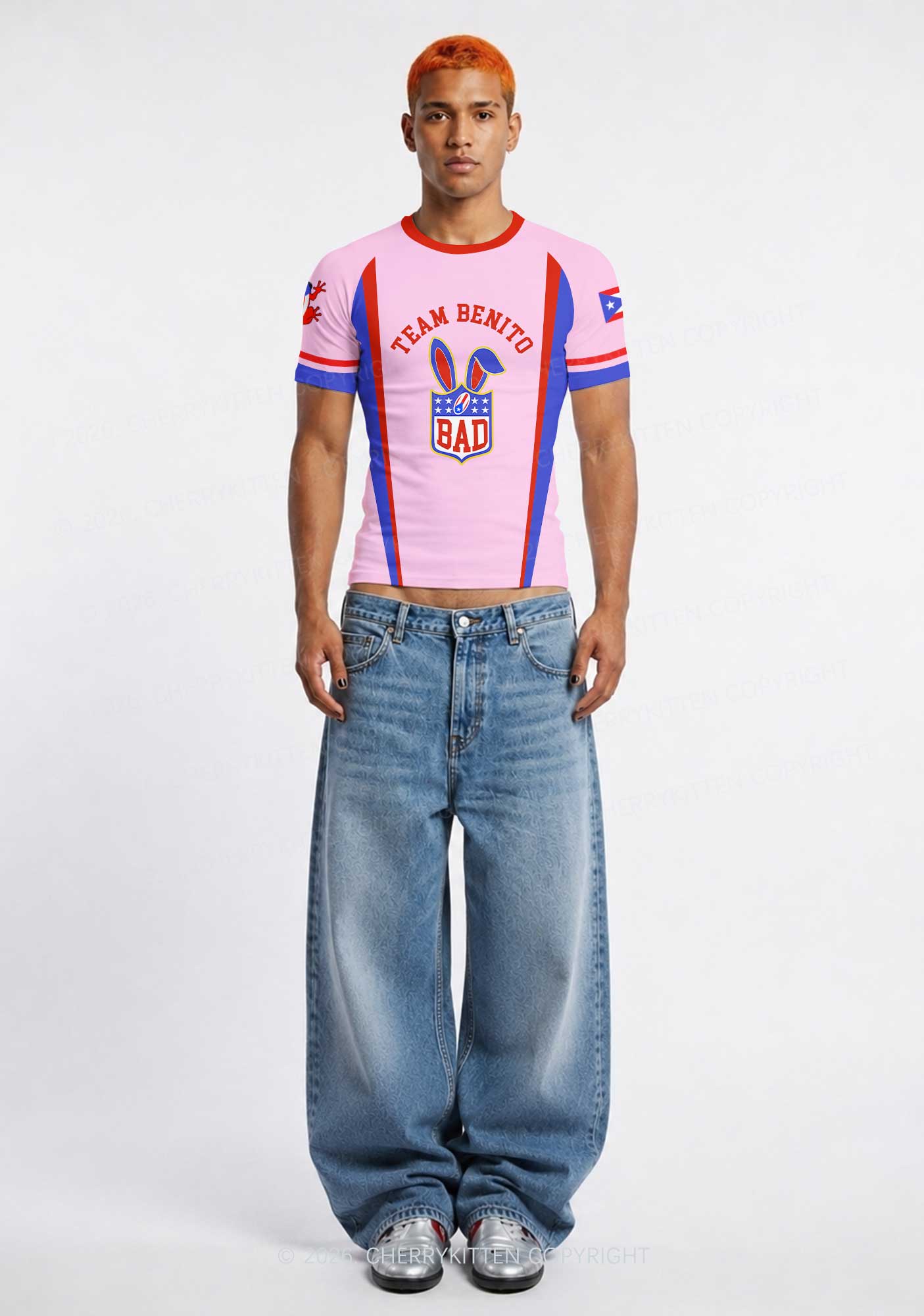 Pink Football Bunny Y2K Football Jersey Shirts Cherrykitten
