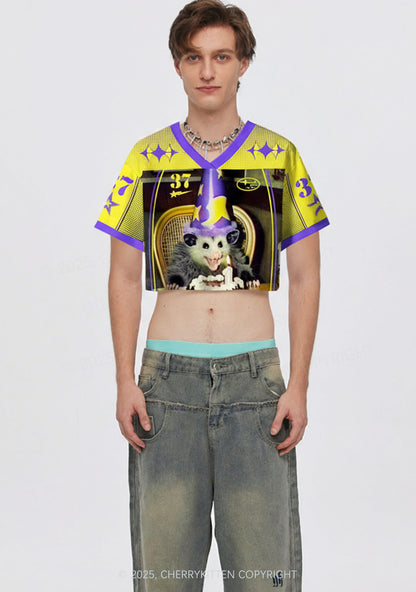 Custom Birthday Rat Y2K Crop Sport Jersey Shirts Cherrykitten