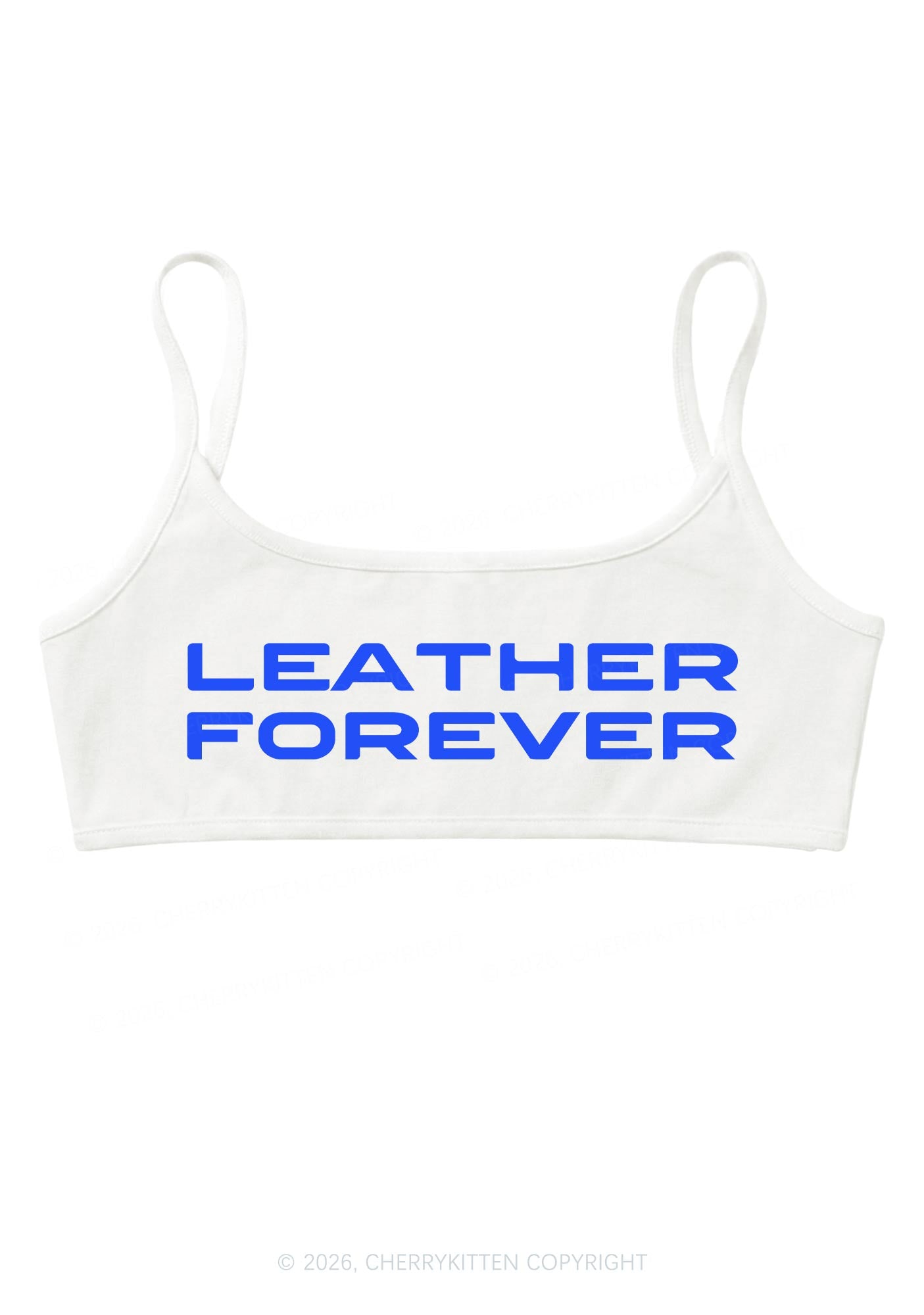 Leather Forever Y2K Super Crop Cami Cherrykitten